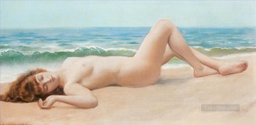 Nu Sur La Plage dama desnuda John William Godward Pinturas al óleo